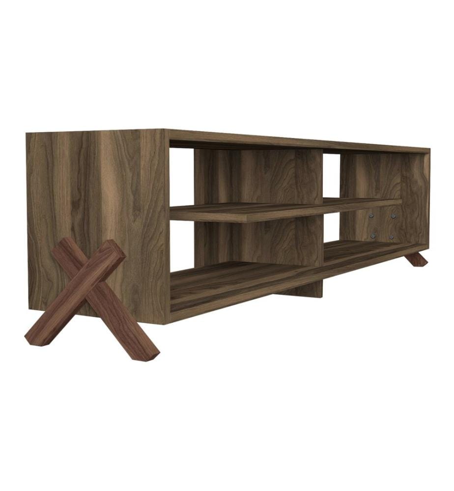 Meuble TV Perho 147,5 x 29,5 x 38,5 cm, noyer