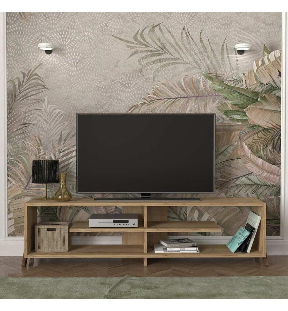 Fernsehtisch Perho 147.5x29.5x38.5 cm Saphir-Eiche