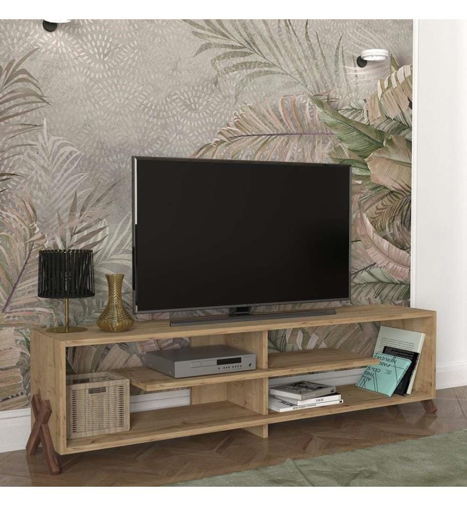 Fernsehtisch Perho 147.5x29.5x38.5 cm Saphir-Eiche