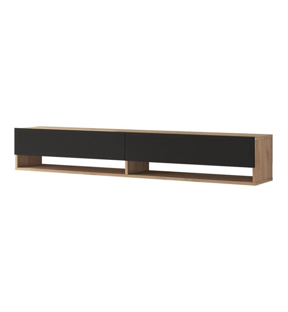 Fernsehtisch Laitila 180x31.5x29.5 cm Eiche Schwarz
