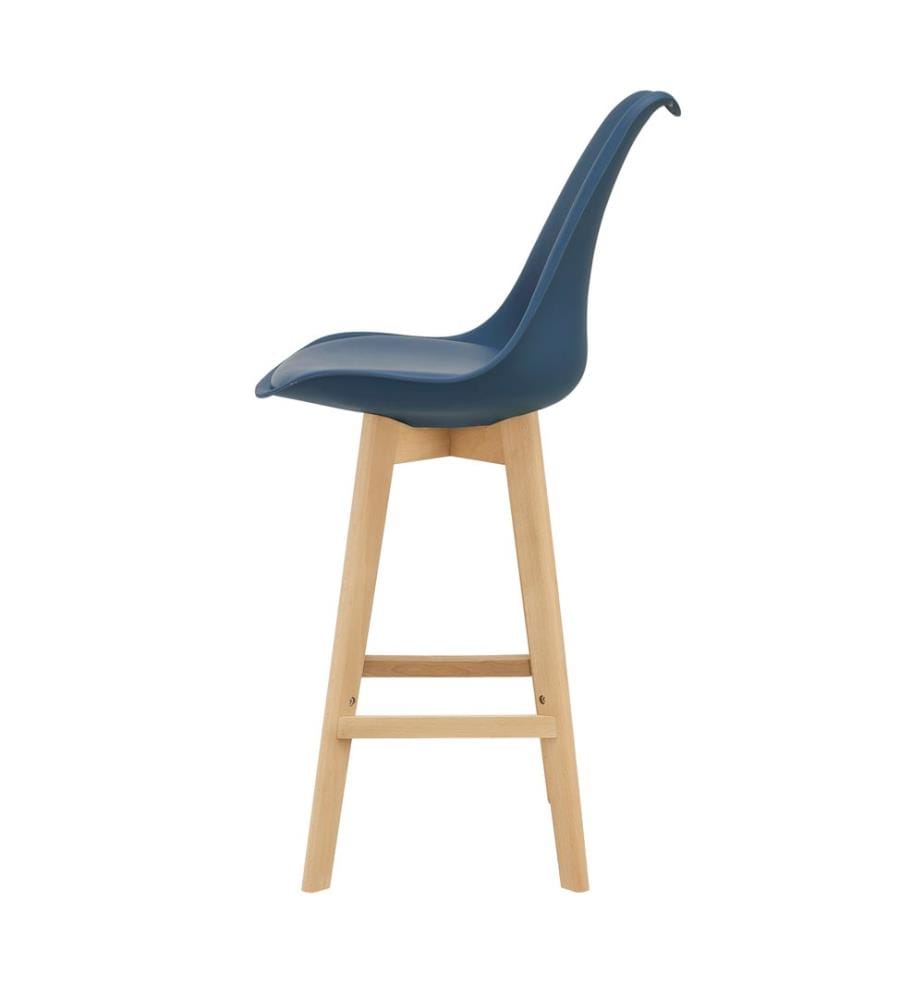 4er-Set Barhocker Barstuhl mit Rückenlehne Lublin Blau