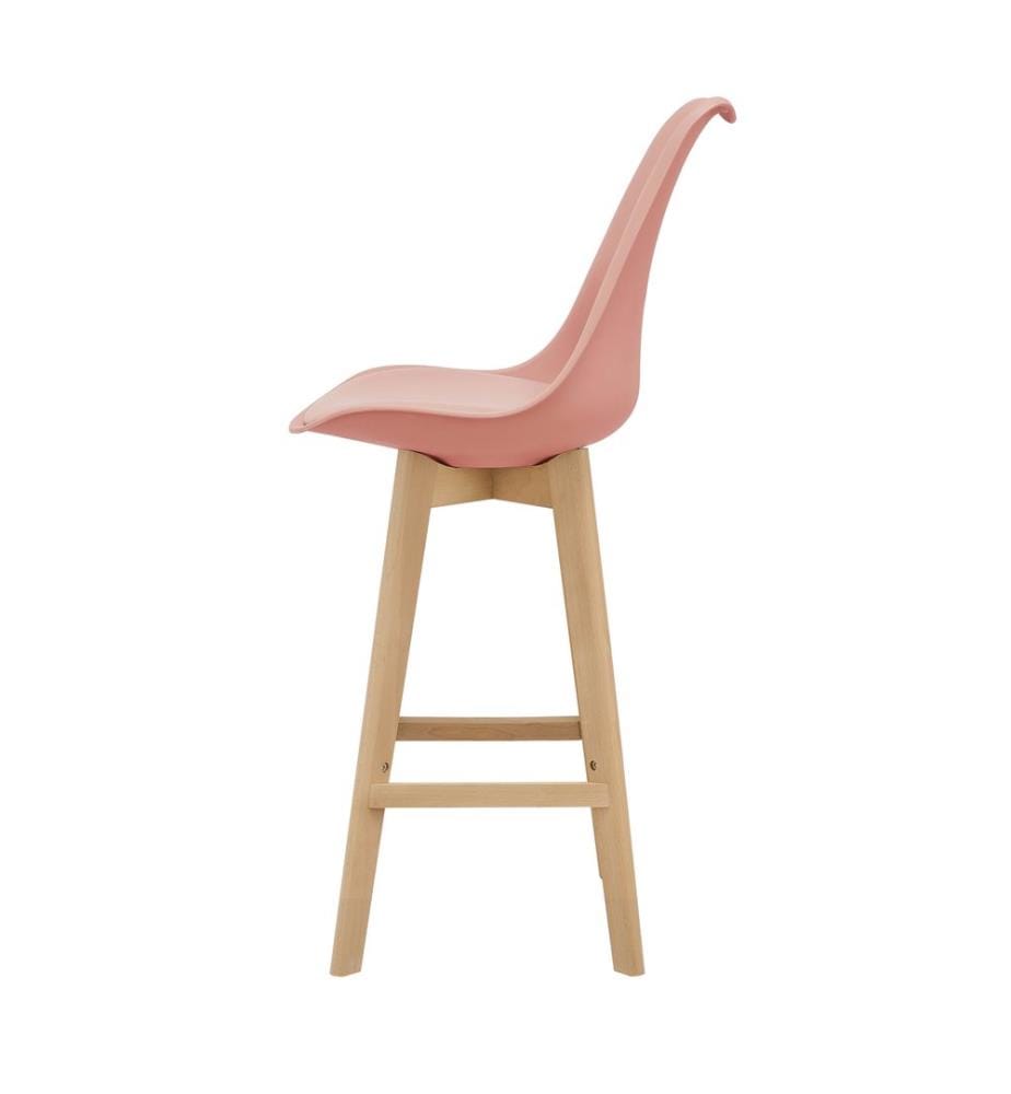 6er-Set Barhocker Barstuhl mit Rückenlehne Lublin Rosé