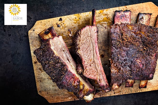3-Gang-Menü mit Barbecue-Spareribs vom Rind