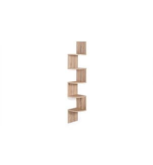 Corner Wall Shelf 20 x 20 x 120 cm - Brown
