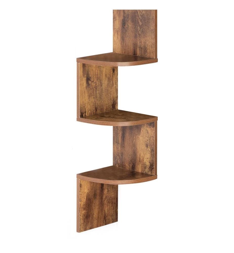 Corner Wall Shelf 20 x 20 x 120 cm - Dark Brown