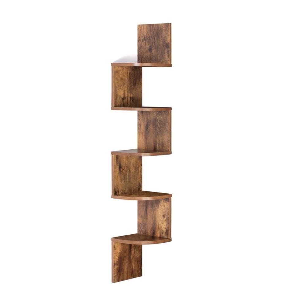 Corner Wall Shelf 20 x 20 x 120 cm - Dark Brown