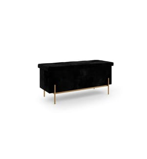 Bench Coffre Loan 100 x 37 x 45 cm - Black