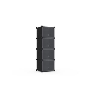 Shoe Cabinet 43 x 32 x 122 cm - Black