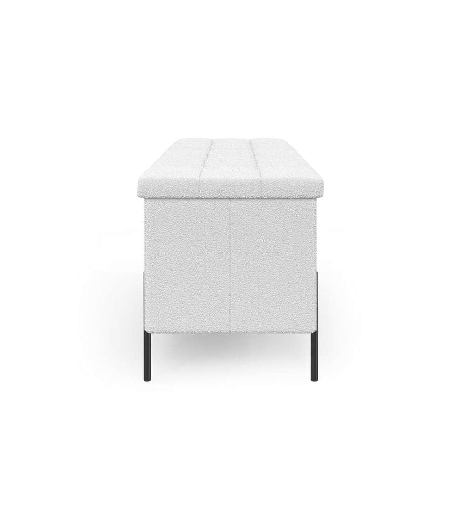 Bench chest with gold legs Loan 100 cm - White