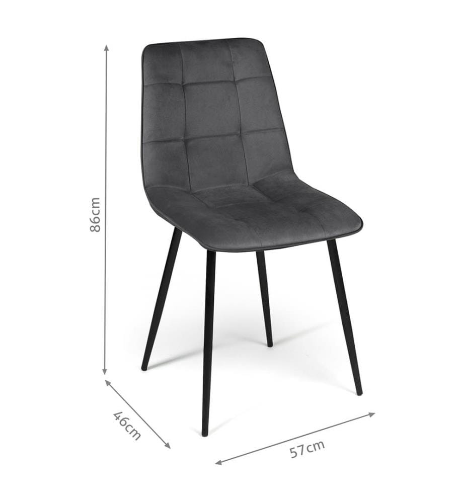 Set of 6 Linda Chairs 46 x 55 x 88 cm - Multicolor