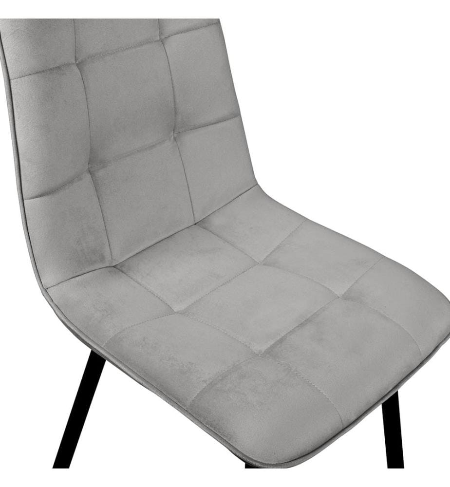 Set of 6 Linda Chairs 46 x 55 x 88 cm - Gris Clair