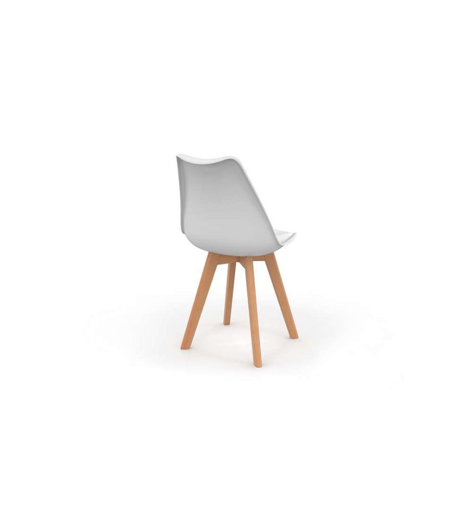 Set of 6 Nordia Chairs 46 x 51 x 79.5 cm - White & Wood