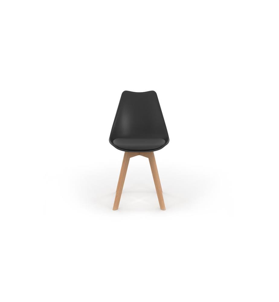 Set of 6 Nordia Chairs 46 x 51 x 79.5 cm - Black