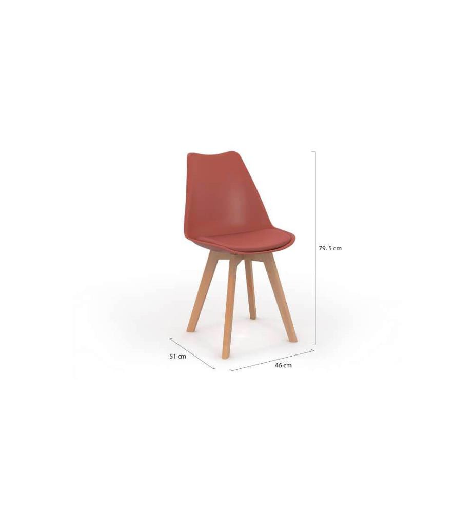 Set of 6 Nordia Chairs 46 x 51 x 79.5 cm - 3 Colours
