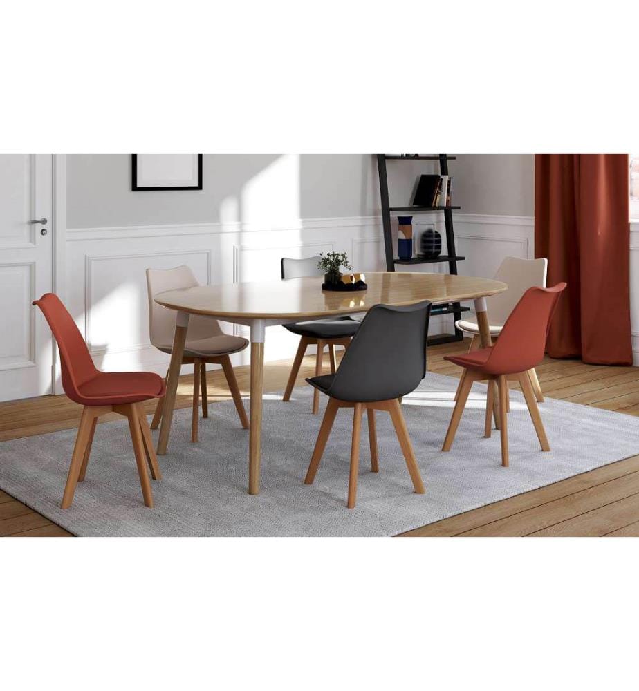 Set of 6 Nordia Chairs 46 x 51 x 79.5 cm - 3 Colours