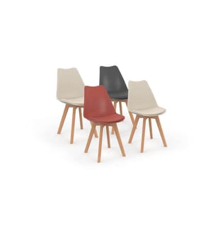 Set of 4 Nordia Chairs 46 x 51 x 79.5 cm - 3 Colours