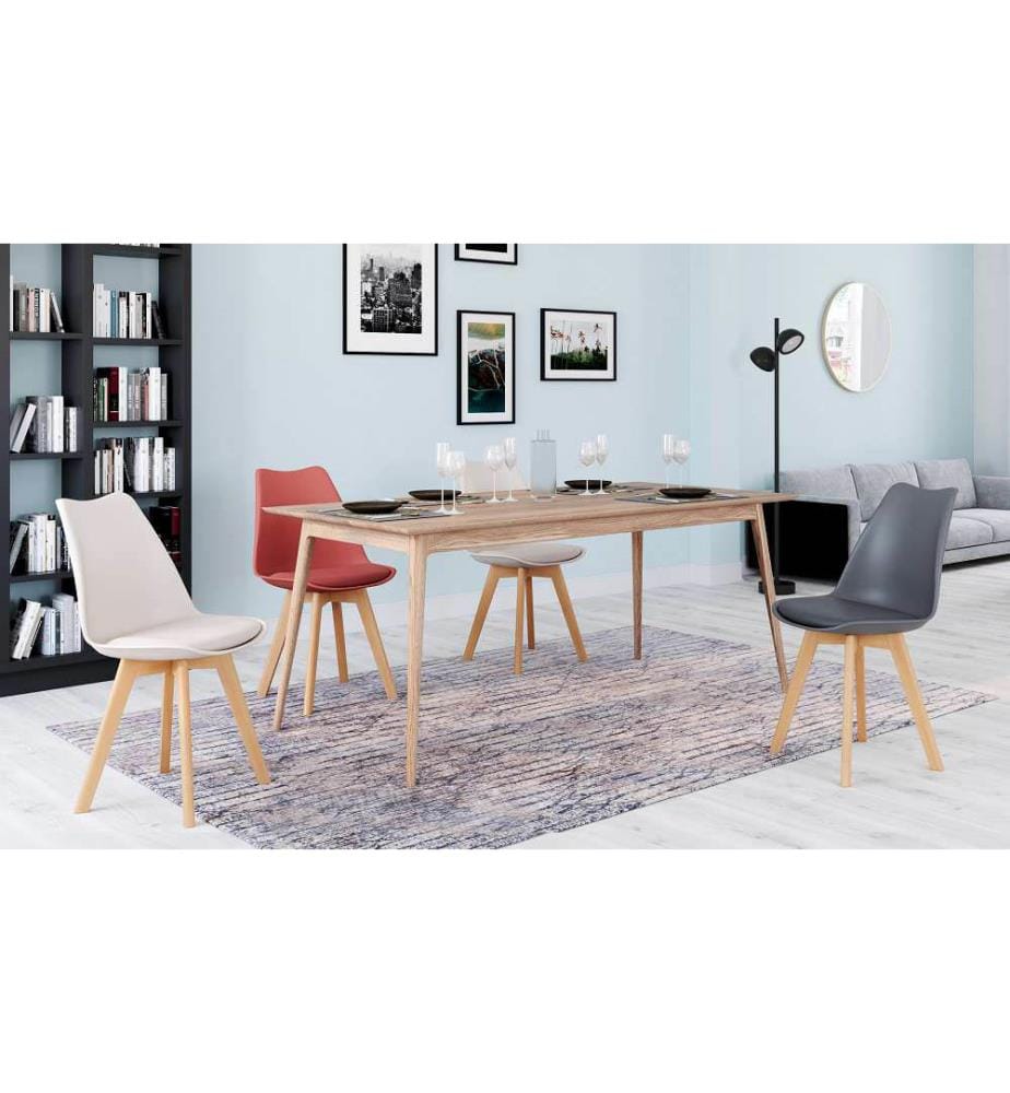 Set of 4 Nordia Chairs 46 x 51 x 79.5 cm - 3 Colours