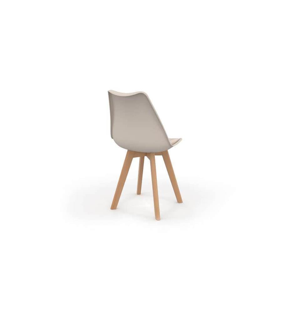 Set of 6 Nordia Chairs 46 x 51 x 79.5 cm - Beige & Brown
