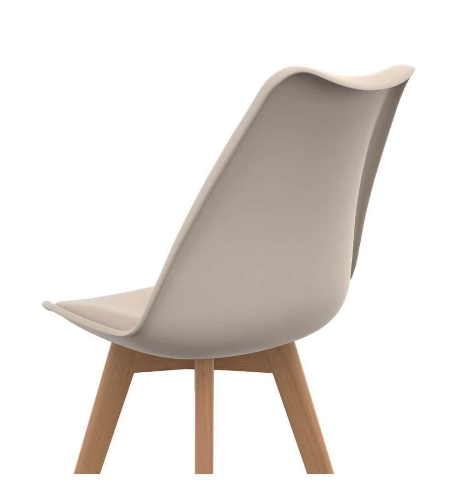 Set of 6 Nordia Chairs 46 x 51 x 79.5 cm - Beige & Brown