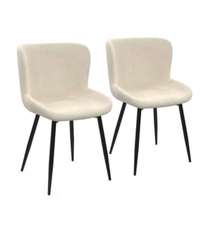 Set of 2 Taylor Chairs - Cream and Black