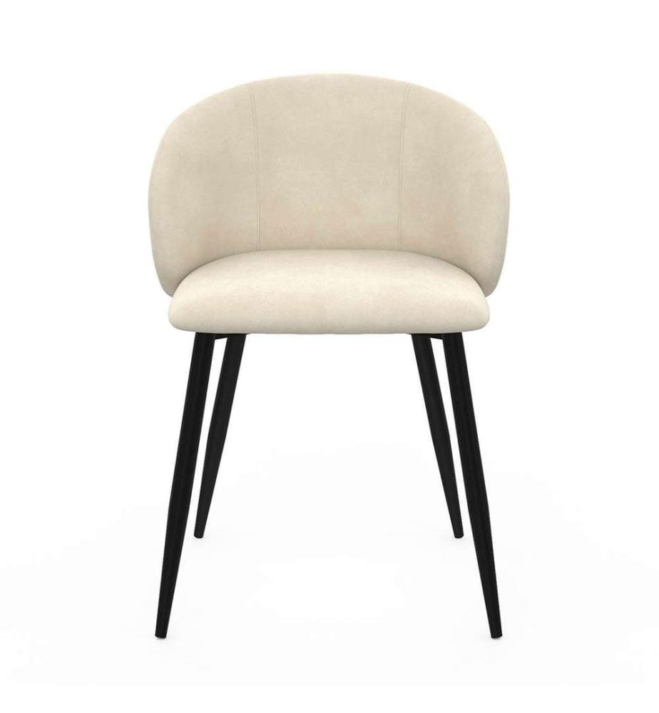 Set of 2 Léona Chairs - Cream and Black