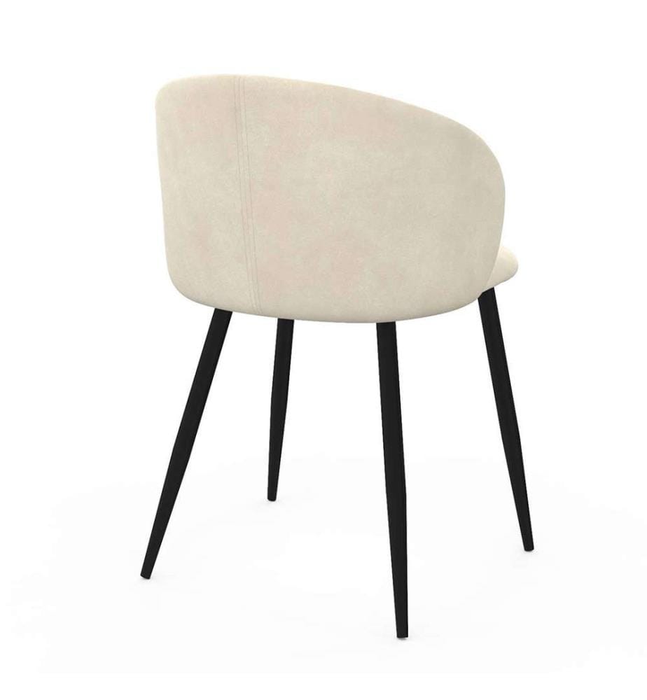 Set of 2 Léona Chairs - Cream and Black