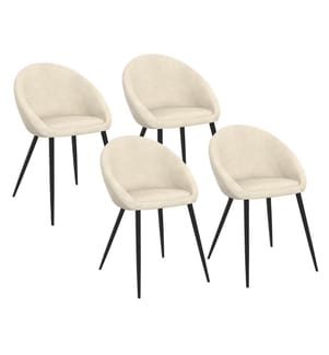 Set of 4 Dory Chairs - Cream
