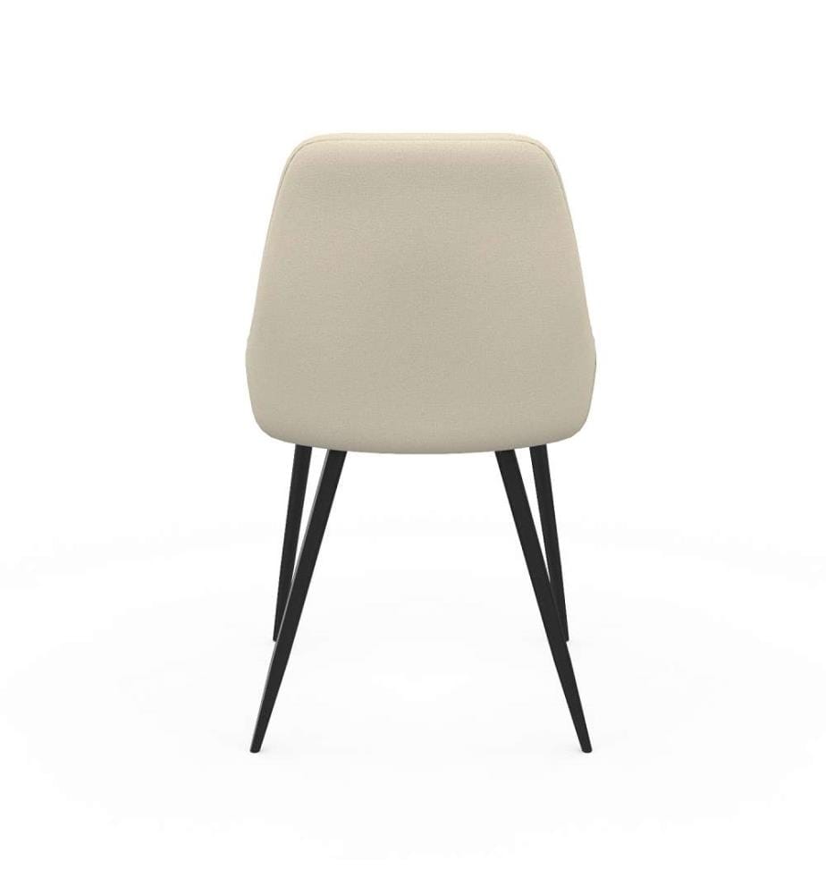 Set of 6 Ornella Chairs - Beige and Black