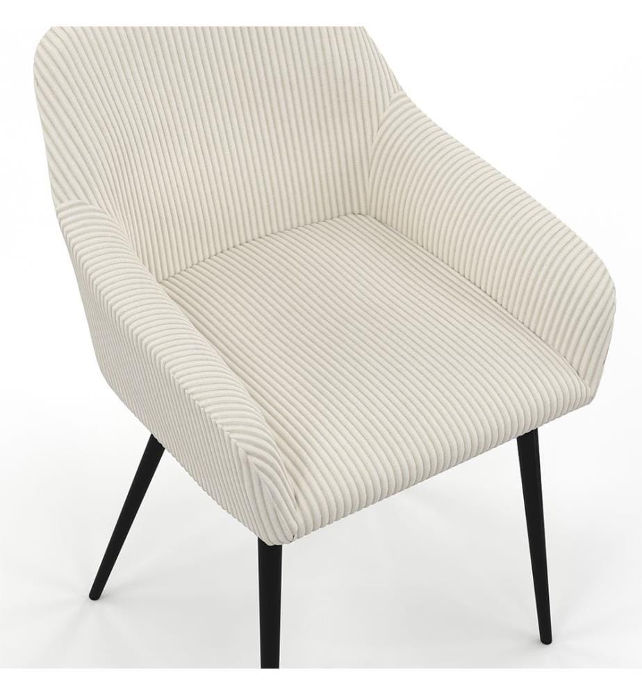 Set of 2 Jenny Chairs with Armrests - Cream