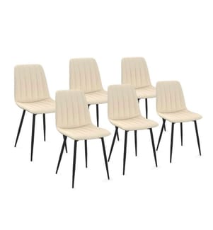 Set of 6 Fiona Chairs - Beige