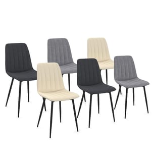 Set of 6 Fiona velvet chairs - Multicolor