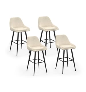 Set of 4 Olivia Bar Stools - Cream