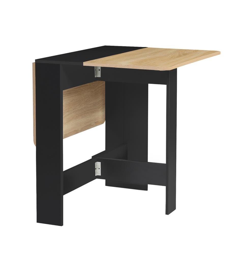 Edi Dining Table and Console 27 x 76 x 75 cm - Wood & Black