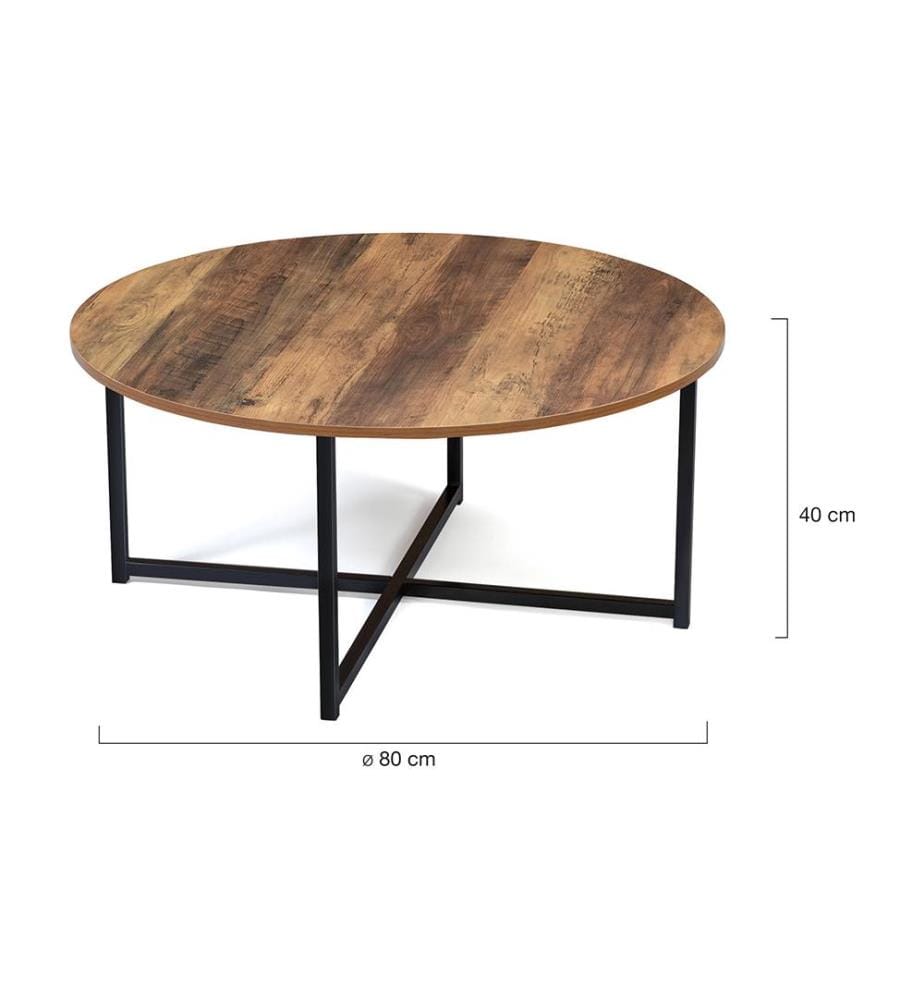 Eliza Coffee Table 80 x 40 cm - Black & Dark Brown