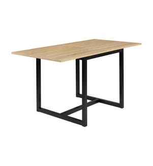 Memphis Extensible Dining Table 160 x 78 x 78 cm - Brown & Black