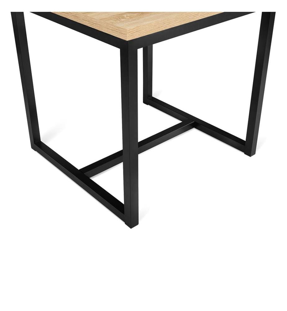 Memphis Extensible Dining Table 160 x 78 x 78 cm - Brown & Black