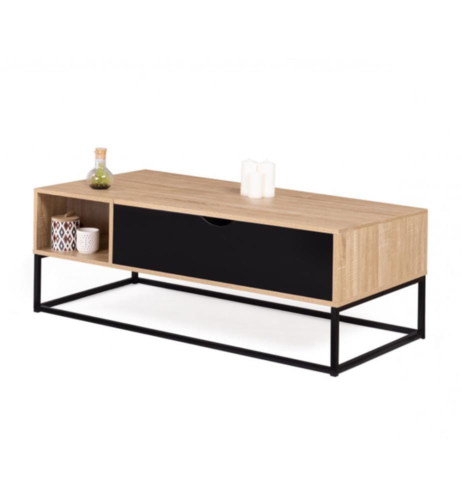 Manhattan Coffee Table 110 x 55 x 44.5 cm - Brown & Black