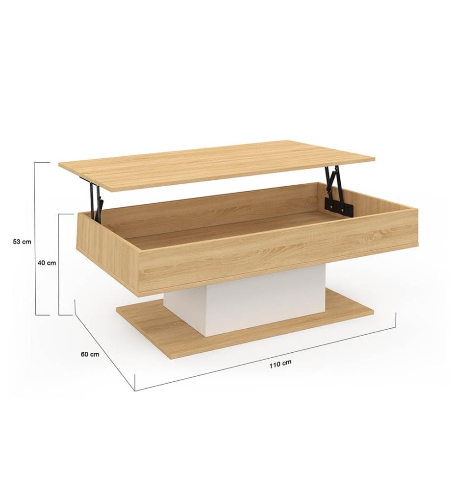 Coffee Table Tania with Lift-up Top - 110 cm