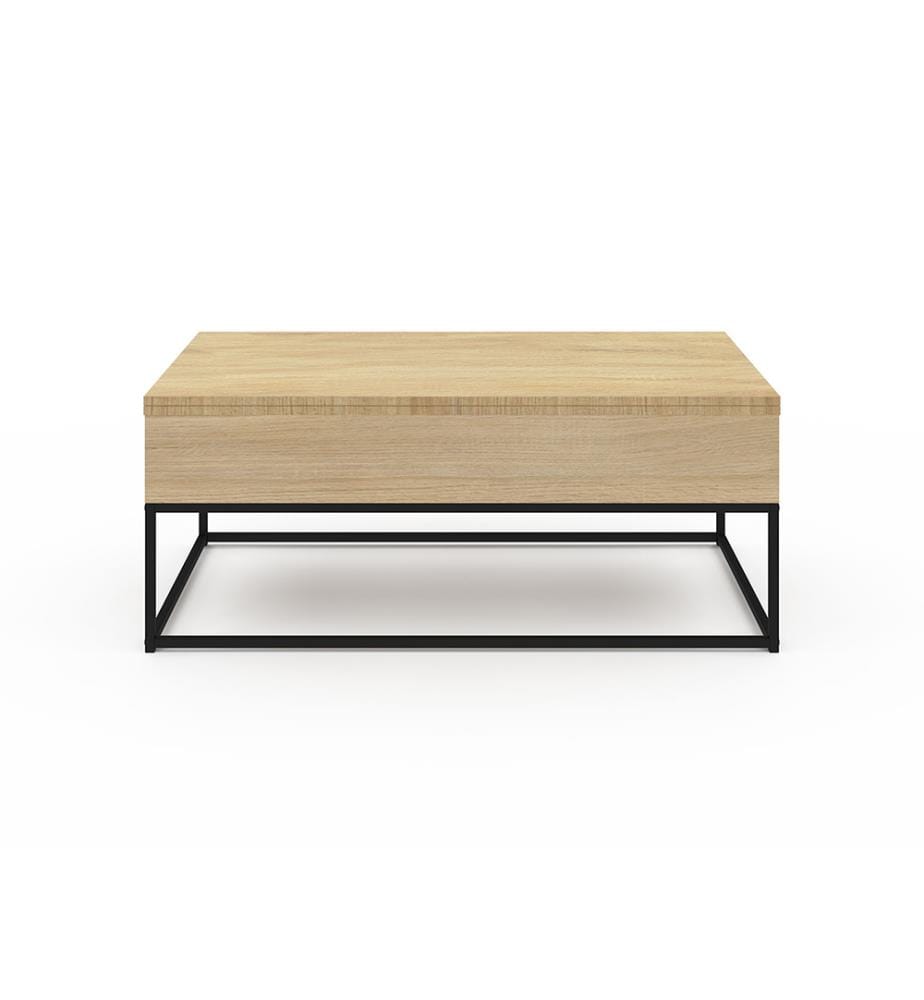 Memphis Liftable and Extendable Coffee Table with Folding Top 100 x 55 x 40.5/54.5cm - Wood