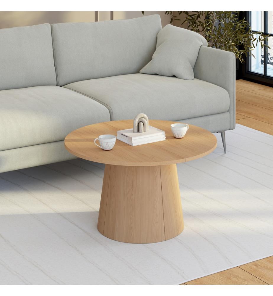Runder Couchtisch Elvis Ø70cm - Braun