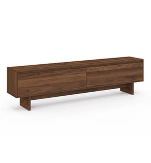 Yumi walnut effect TV stand L180cm