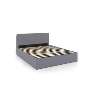 Louise 160x200cm Fabric Chest Bed with Rounded Headboard - Grey