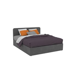 Louise velvet chest bed 160 x 200 cm - Dark grey
