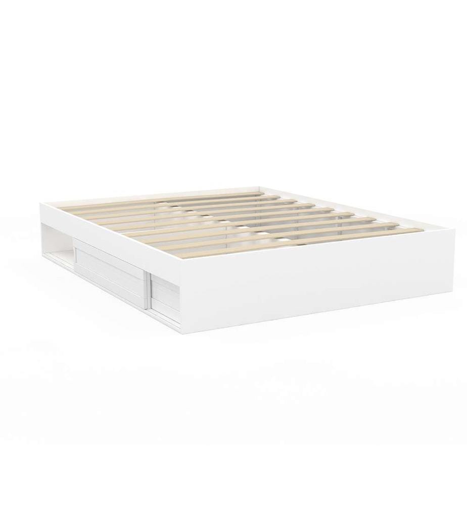 Giroletto Orem con rete e contenitore incorporato 160x200cm - Bianco