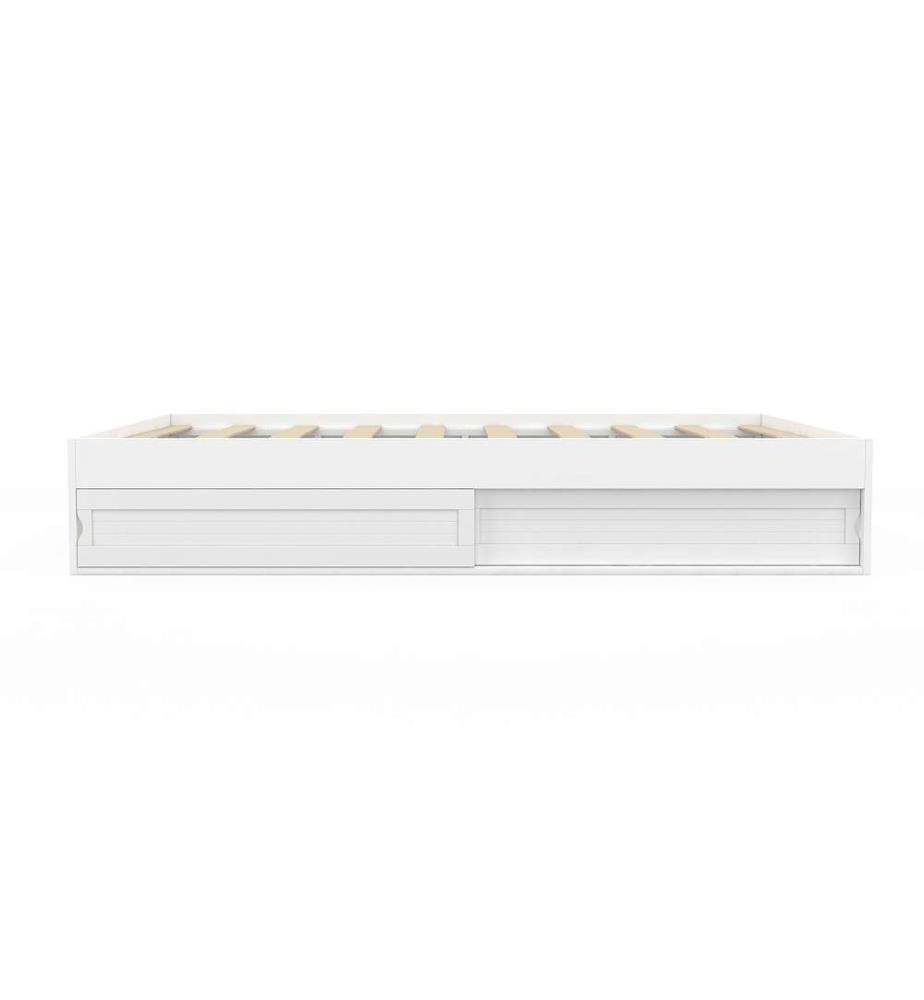 Giroletto Orem con rete e contenitore incorporato 160x200cm - Bianco