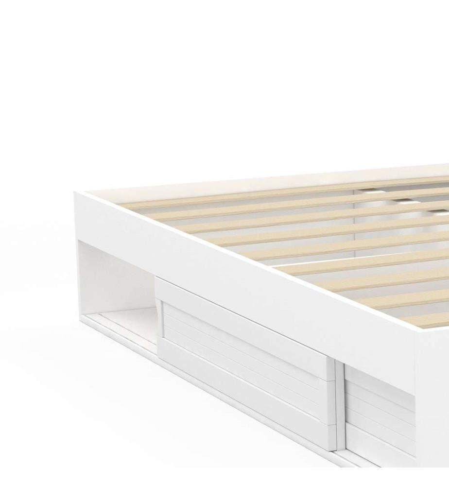 Giroletto Orem con rete e contenitore incorporato 160x200cm - Bianco