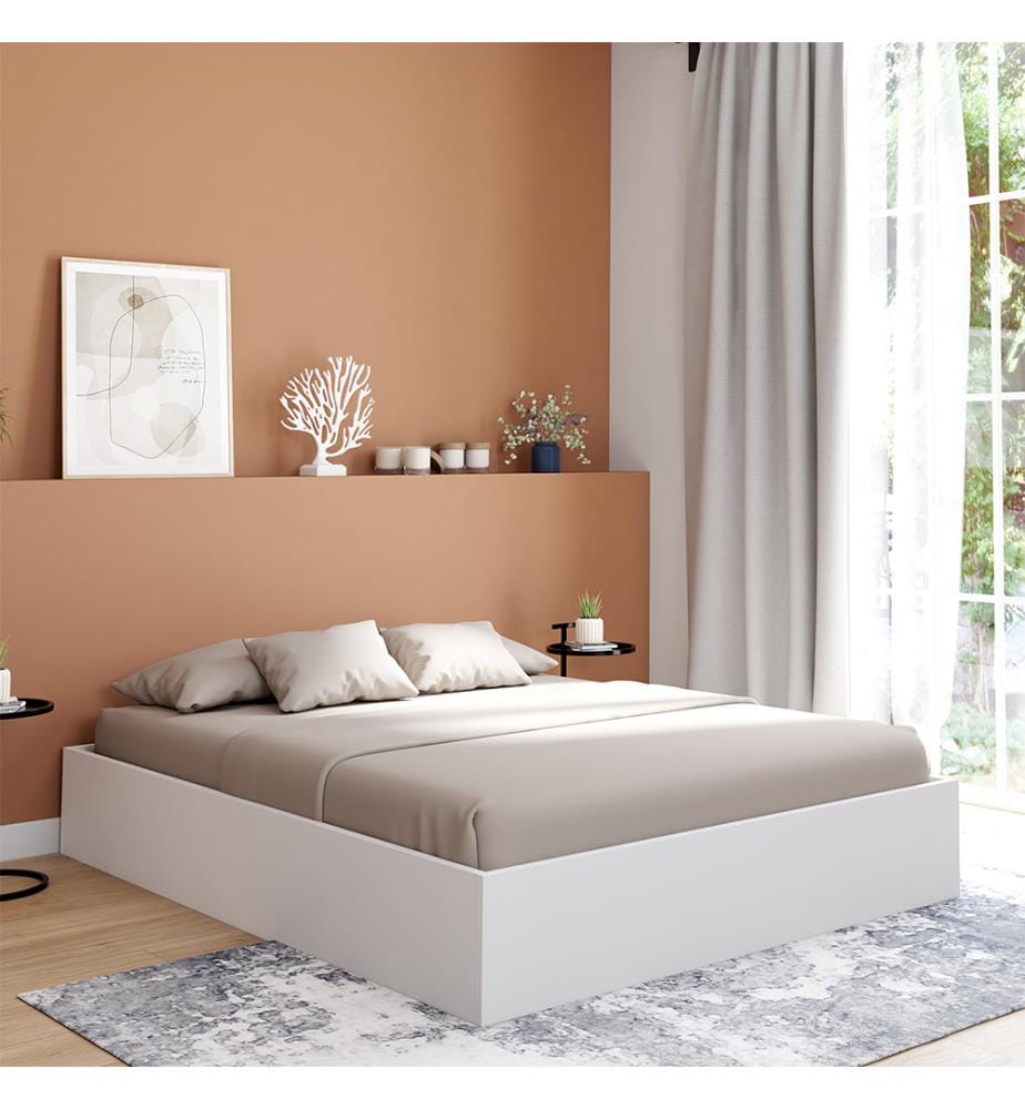 Kastenbett Malta mit Bettkasten 160x200cm - Weiss