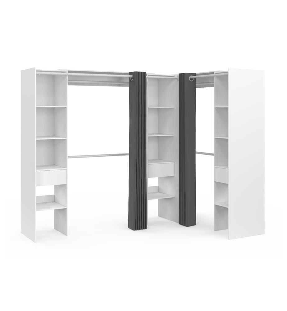 Justine corner dresser 230cm white
