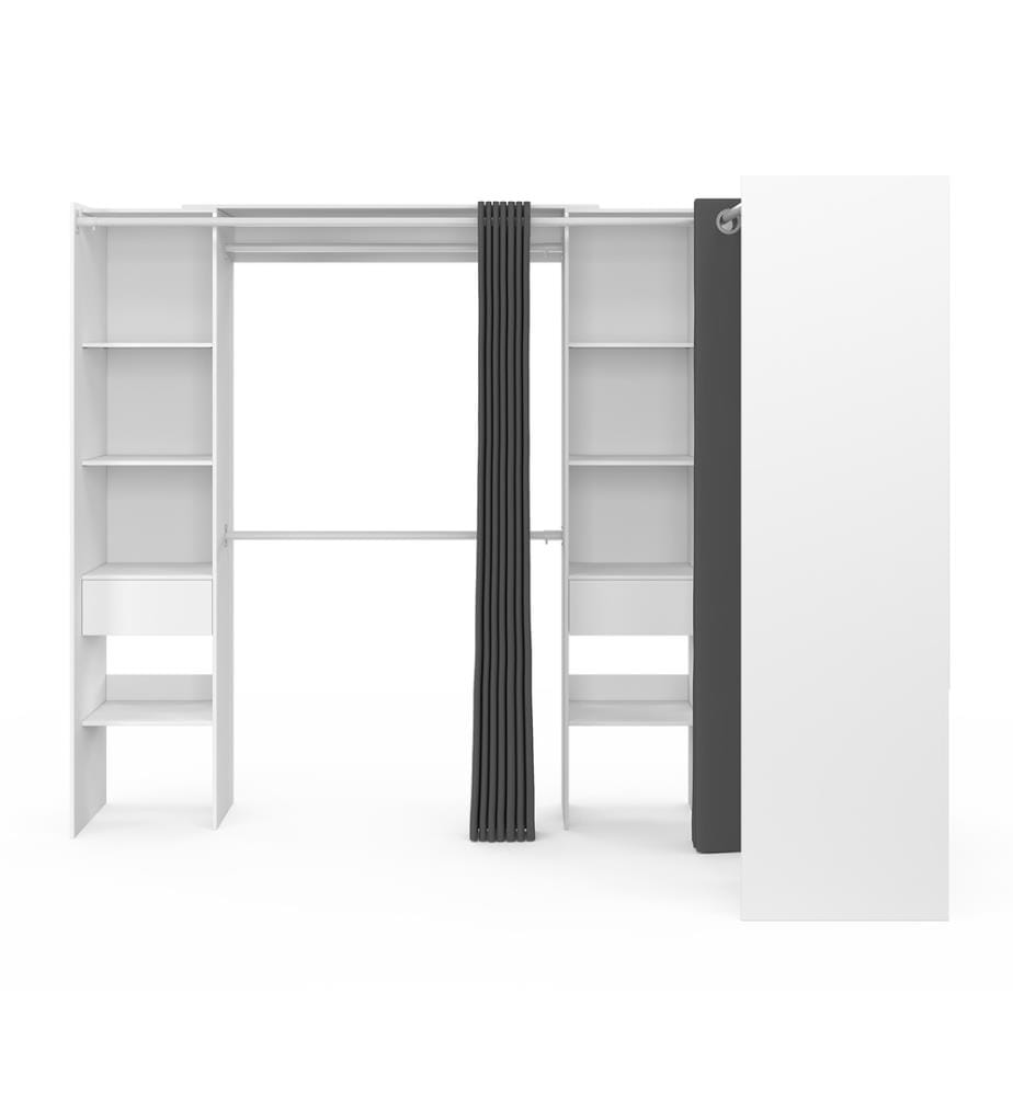 Justine corner dresser 230cm white