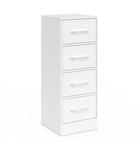 Uma 4-Drawer Side Table - White